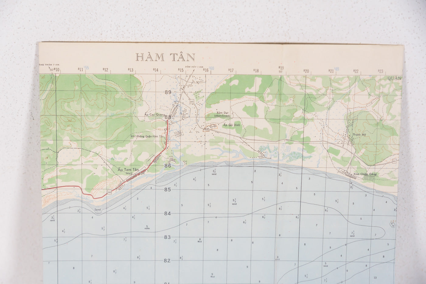 US Army Vietnam - carta topografica US località Ham-Tan