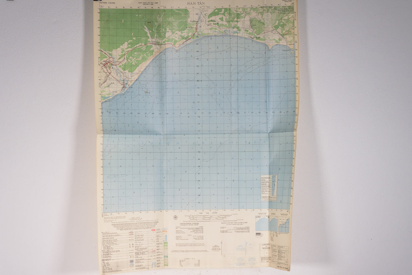 US Army Vietnam - carta topografica US località Ham-Tan