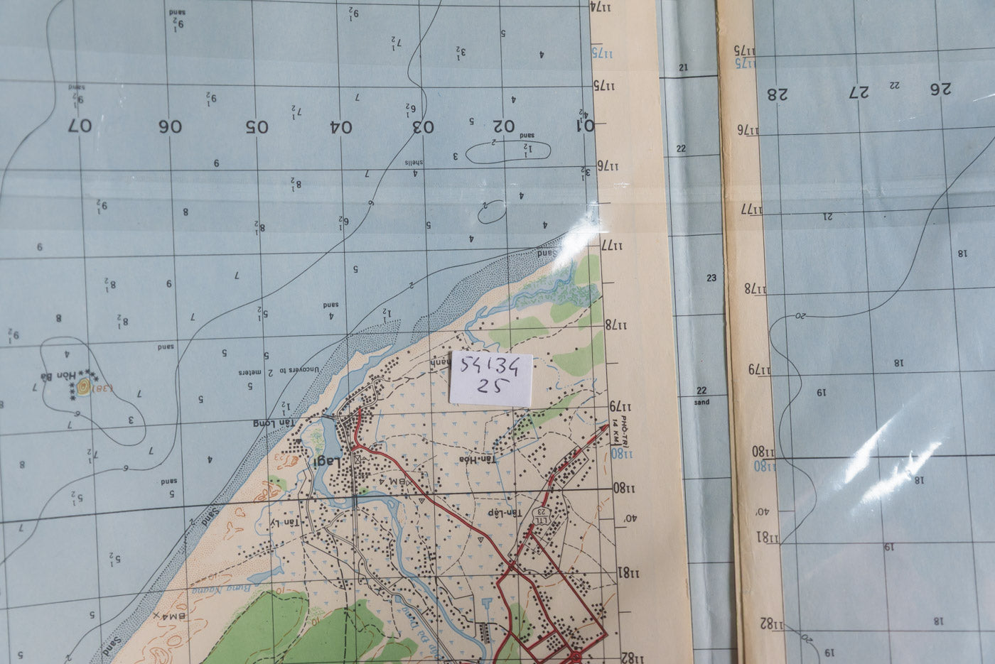 US Army Vietnam - carta topografica US località Ham-Tan