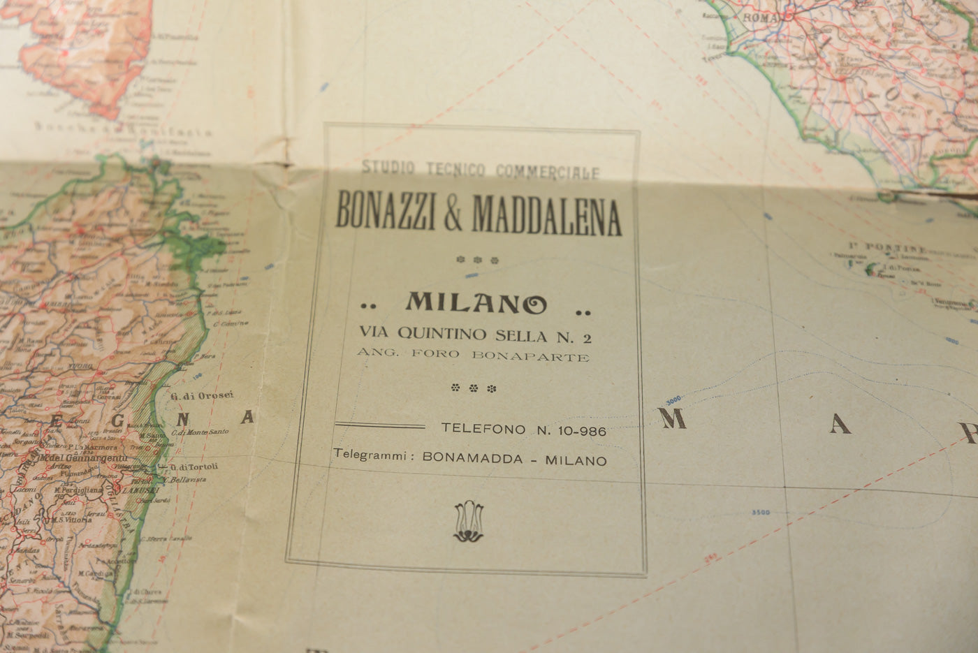 "L'Italia Nuova" carta geografica dell'Italia 1919