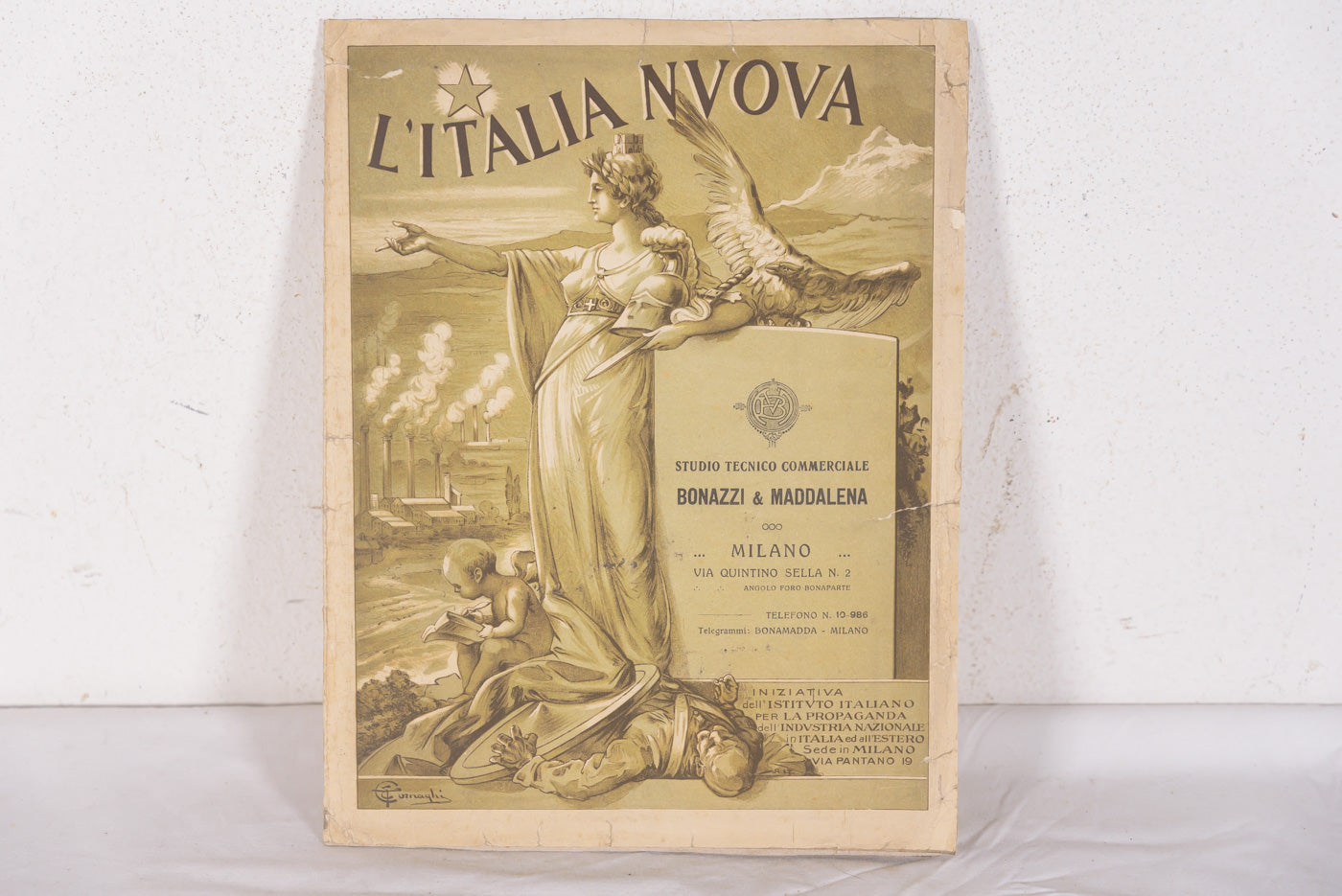 "L'Italia Nuova" carta geografica dell'Italia 1919