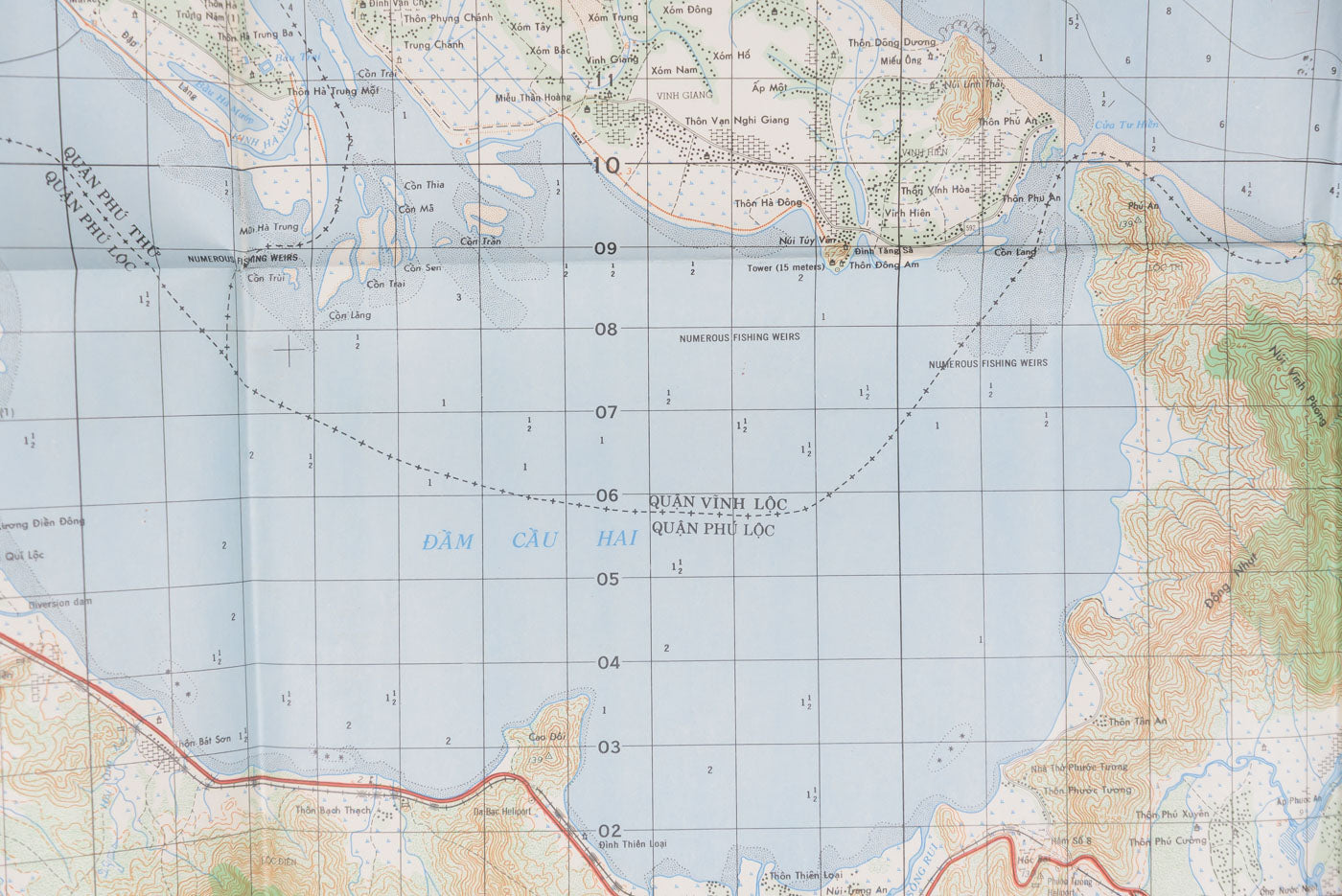 US Army Vietnam - carta topografica US località Phuoc Long
