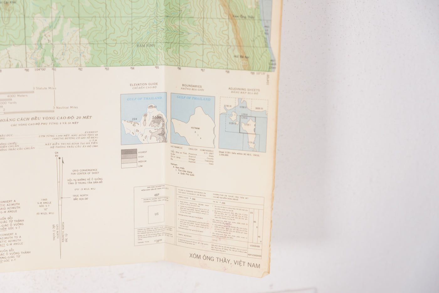 US Army Vietnam - carta topografica US località  Xom Ong Thay
