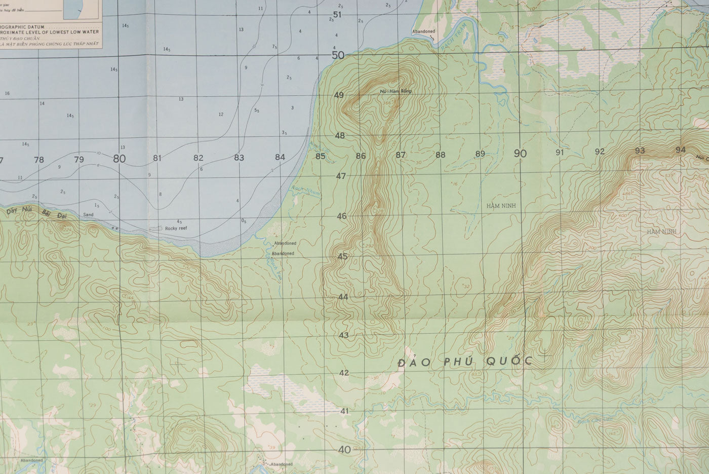 US Army Vietnam - carta topografica US località  Xom Ong Thay