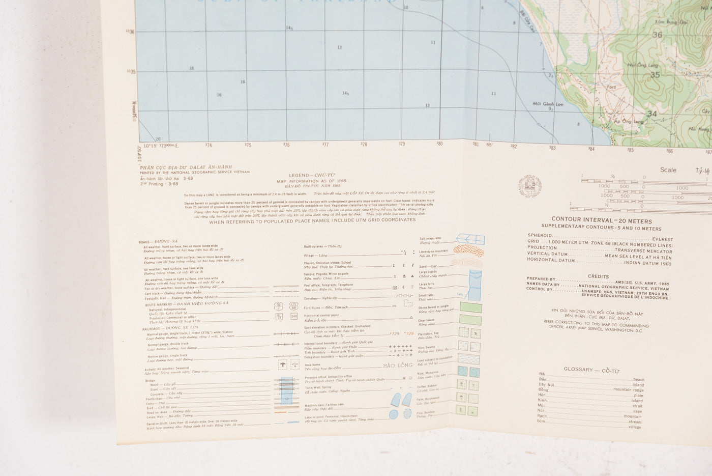 US Army Vietnam - carta topografica US località  Xom Ong Thay