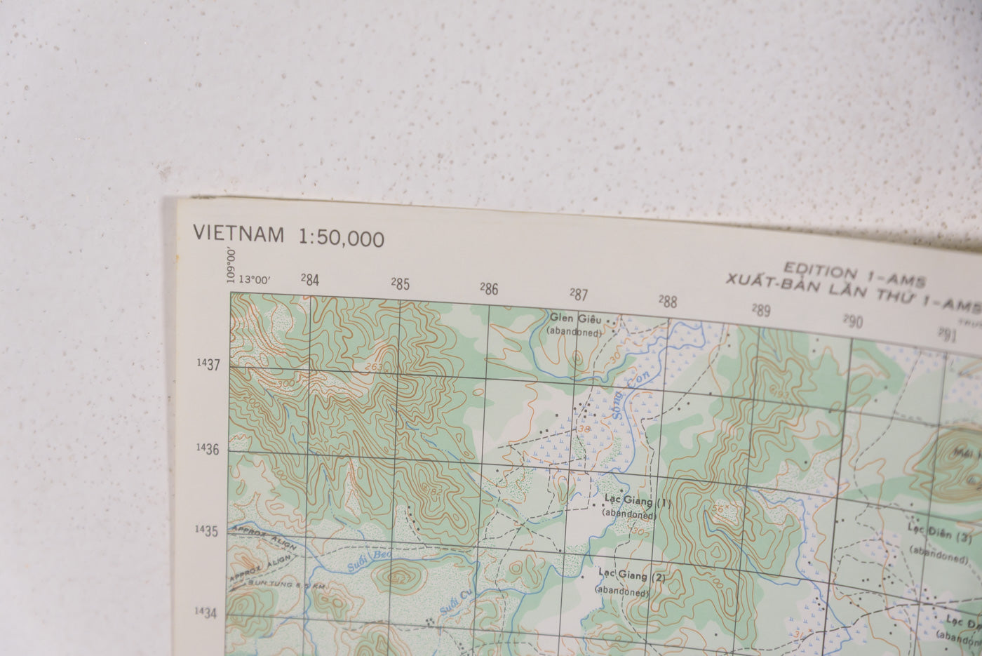 US Army Vietnam - carta topografica US località Lien-Thach