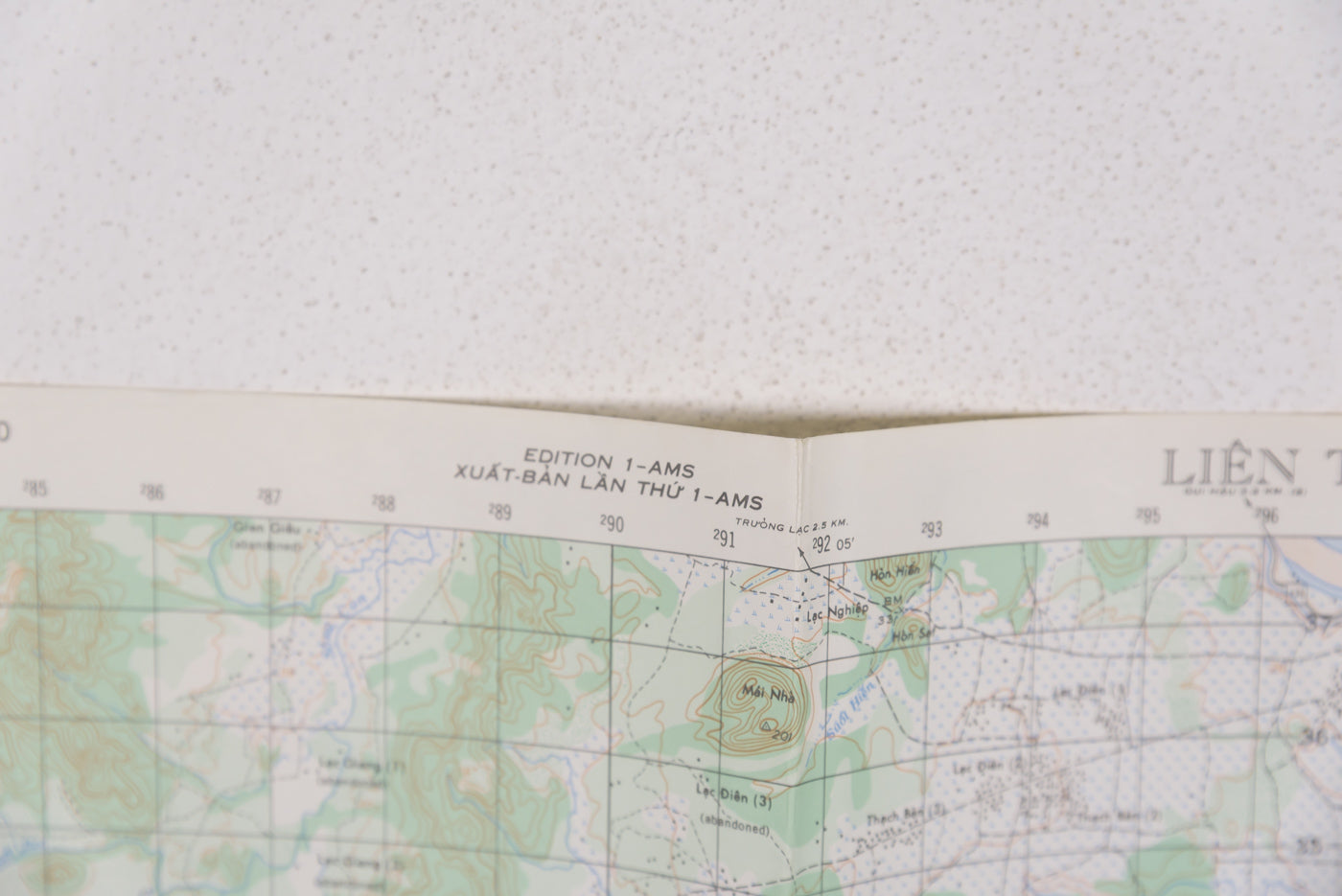 US Army Vietnam - carta topografica US località Lien-Thach
