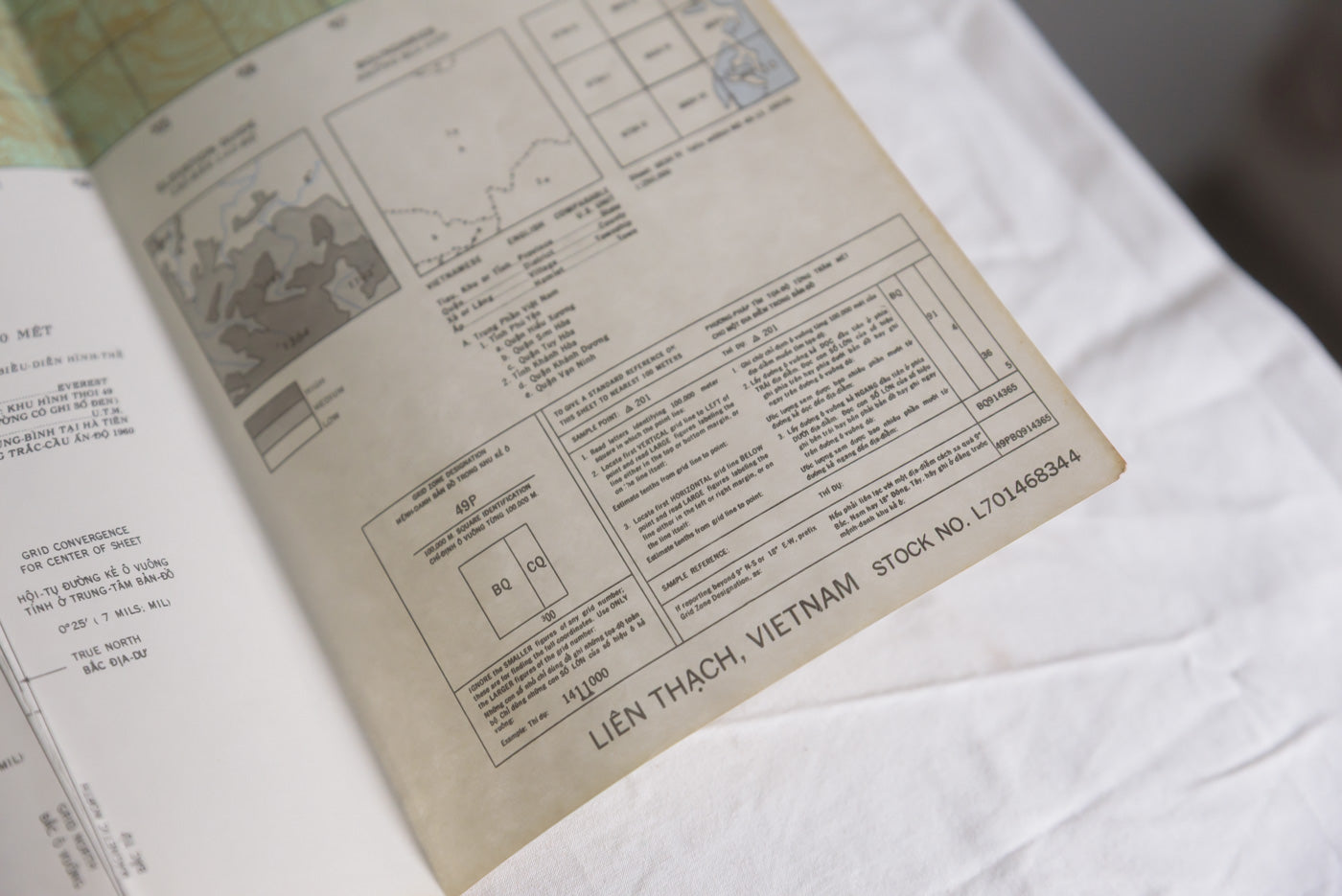 US Army Vietnam - carta topografica US località Lien-Thach