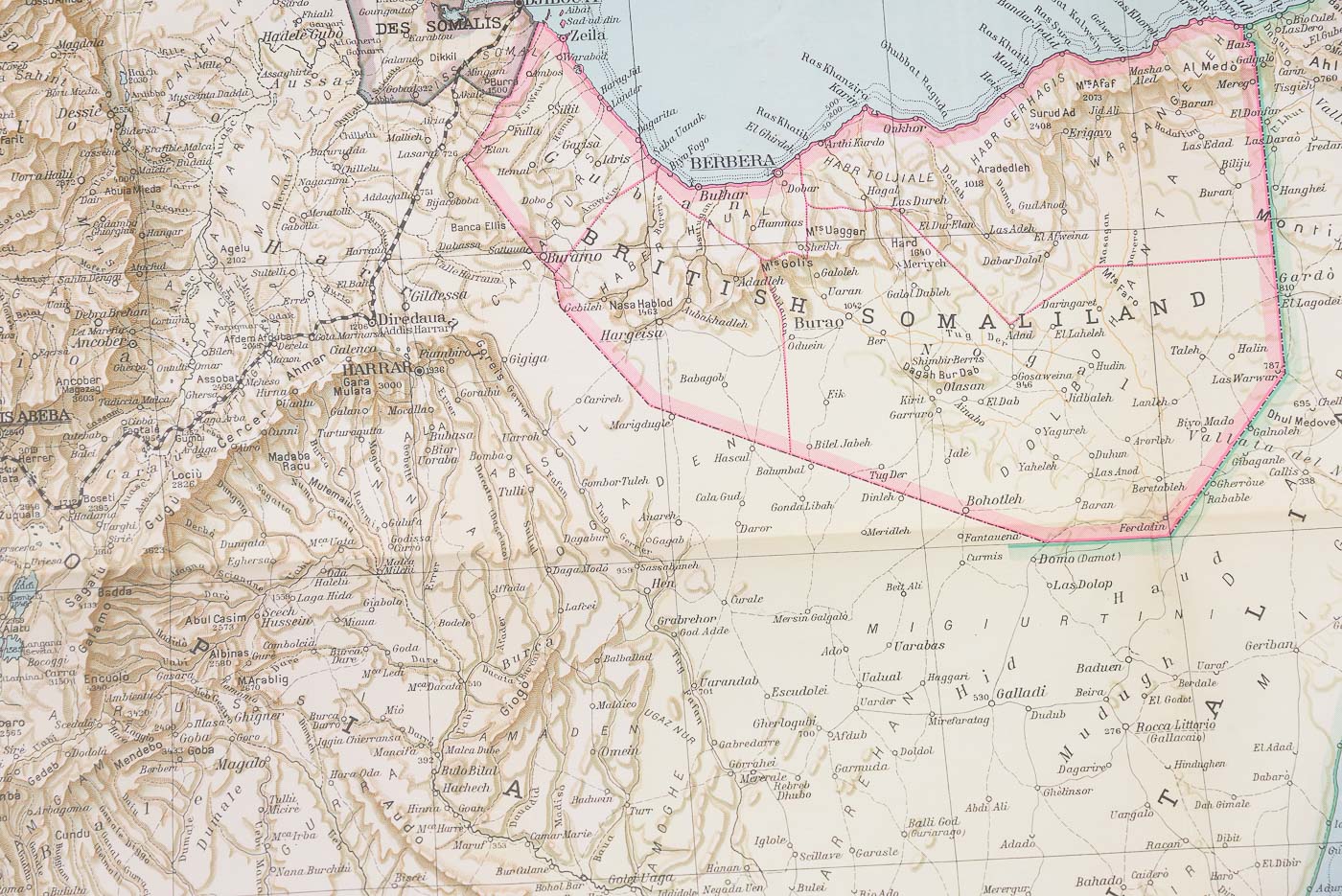 Carta geografica AOI a cura del TCI