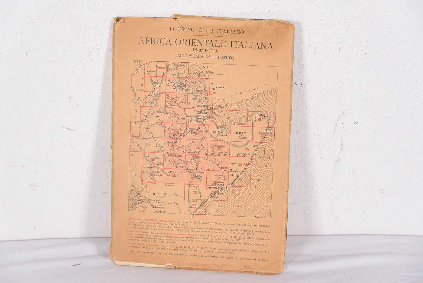 Folder TCI -Carta Africa Orientale Italiana - 11 tavole