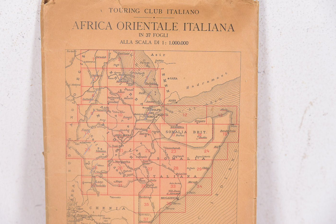 Folder TCI -Carta Africa Orientale Italiana - 11 tavole