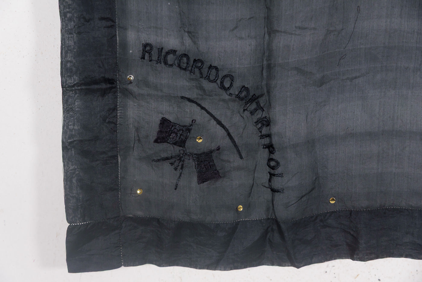 Foulard seta nera "Ricordo di Tripoli", foto 3