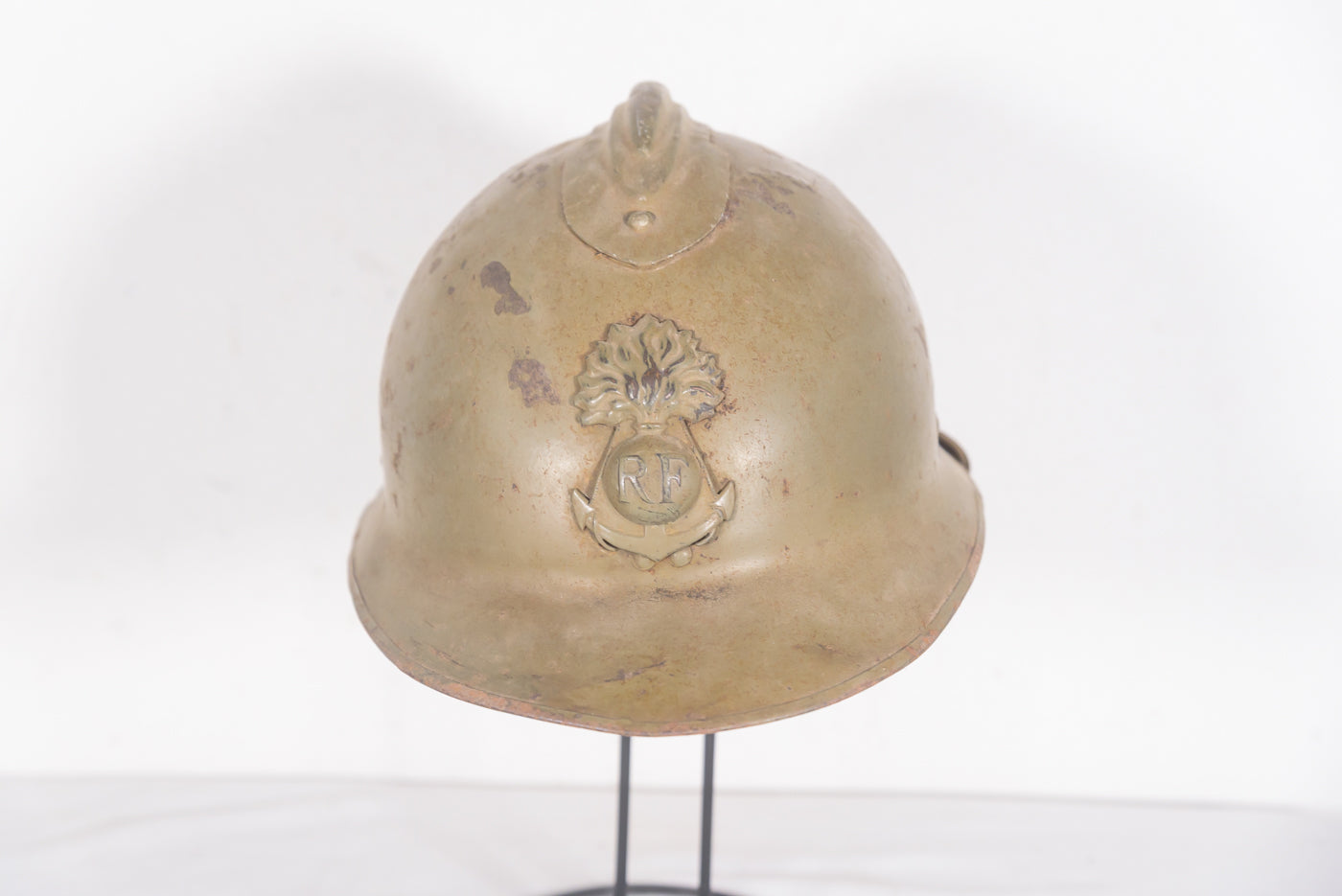 Elmetto Adrian M.26 Francese con fregio Fanteria di Marina Coloniale