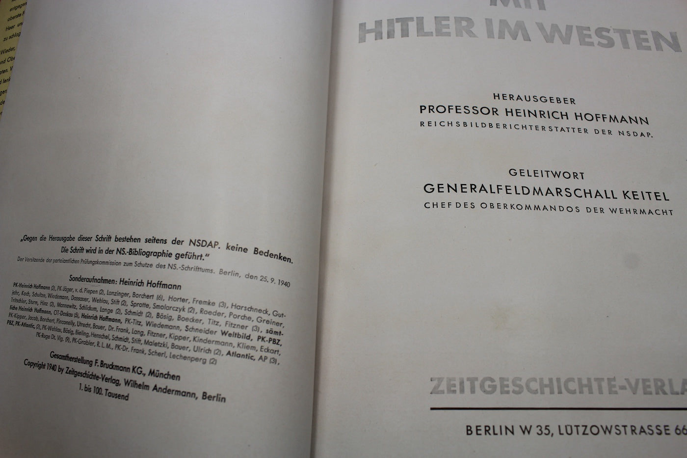 Mit Hitler im Westen” – H.Hoffman
