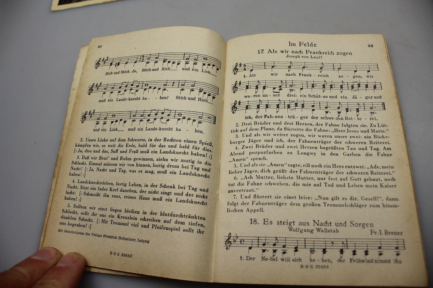 "Das zweite neue Soldaten Liederbuch" Volume 1