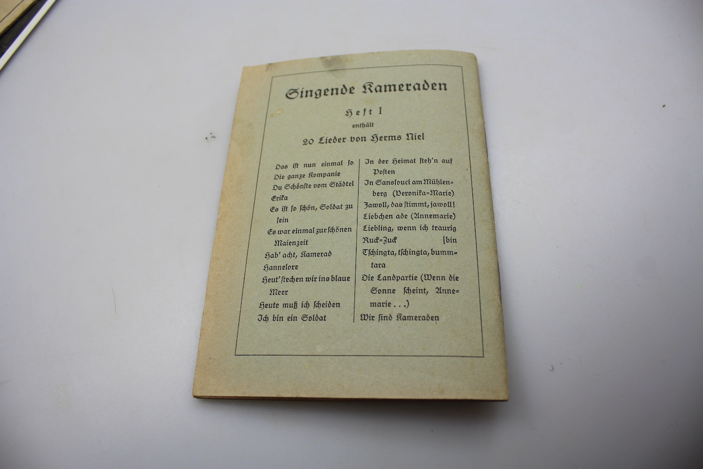 "Singenden Kameraden" Libretto musiche e testi WH WW2