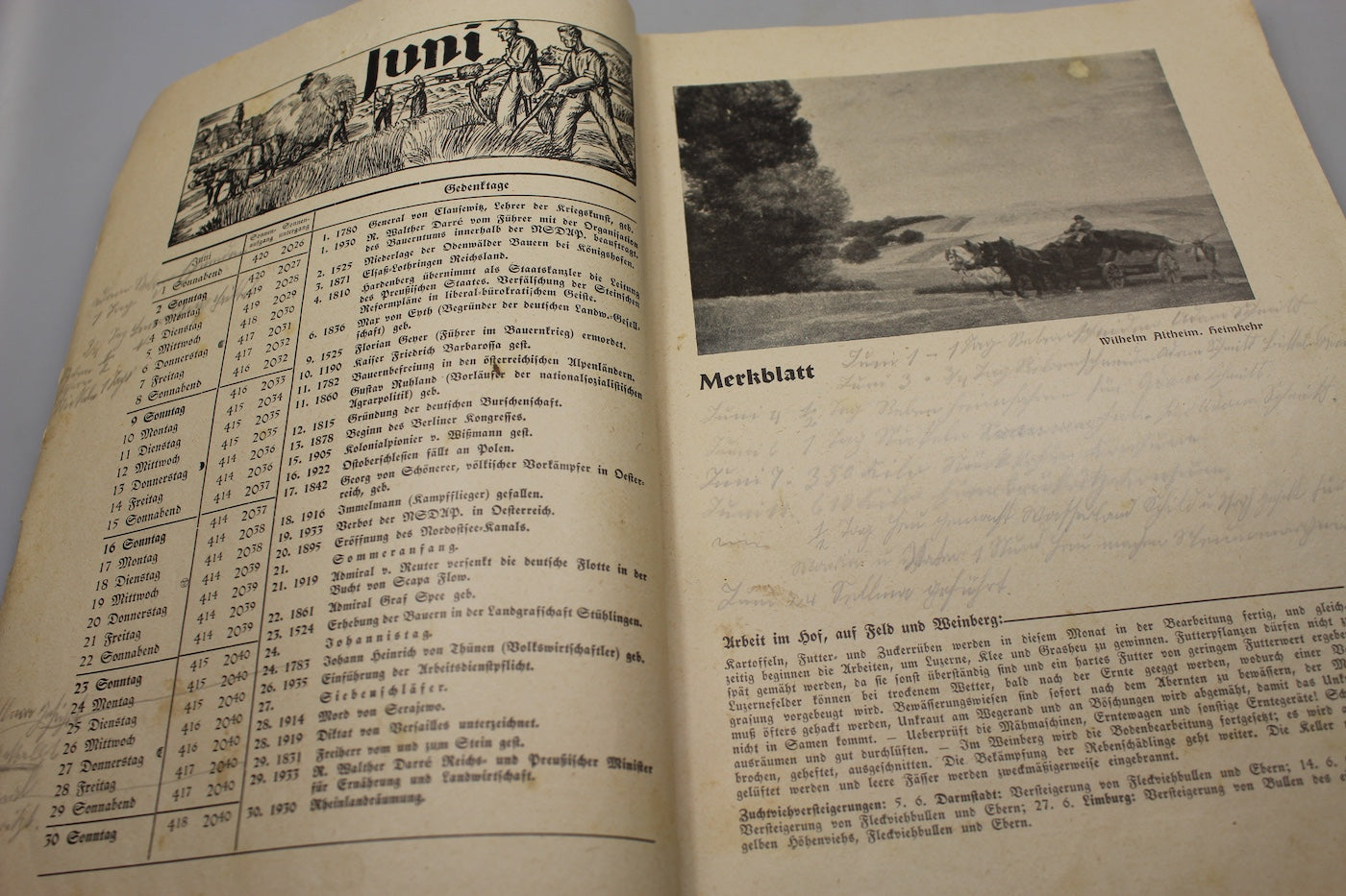 Bauerkalender 1940 Hessen - Nassau