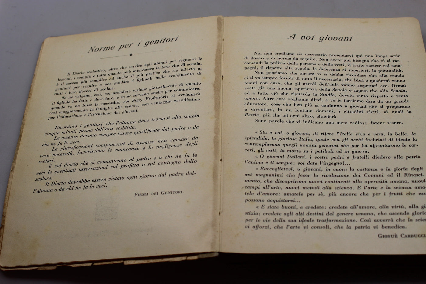 Diario scolastico Ventennio