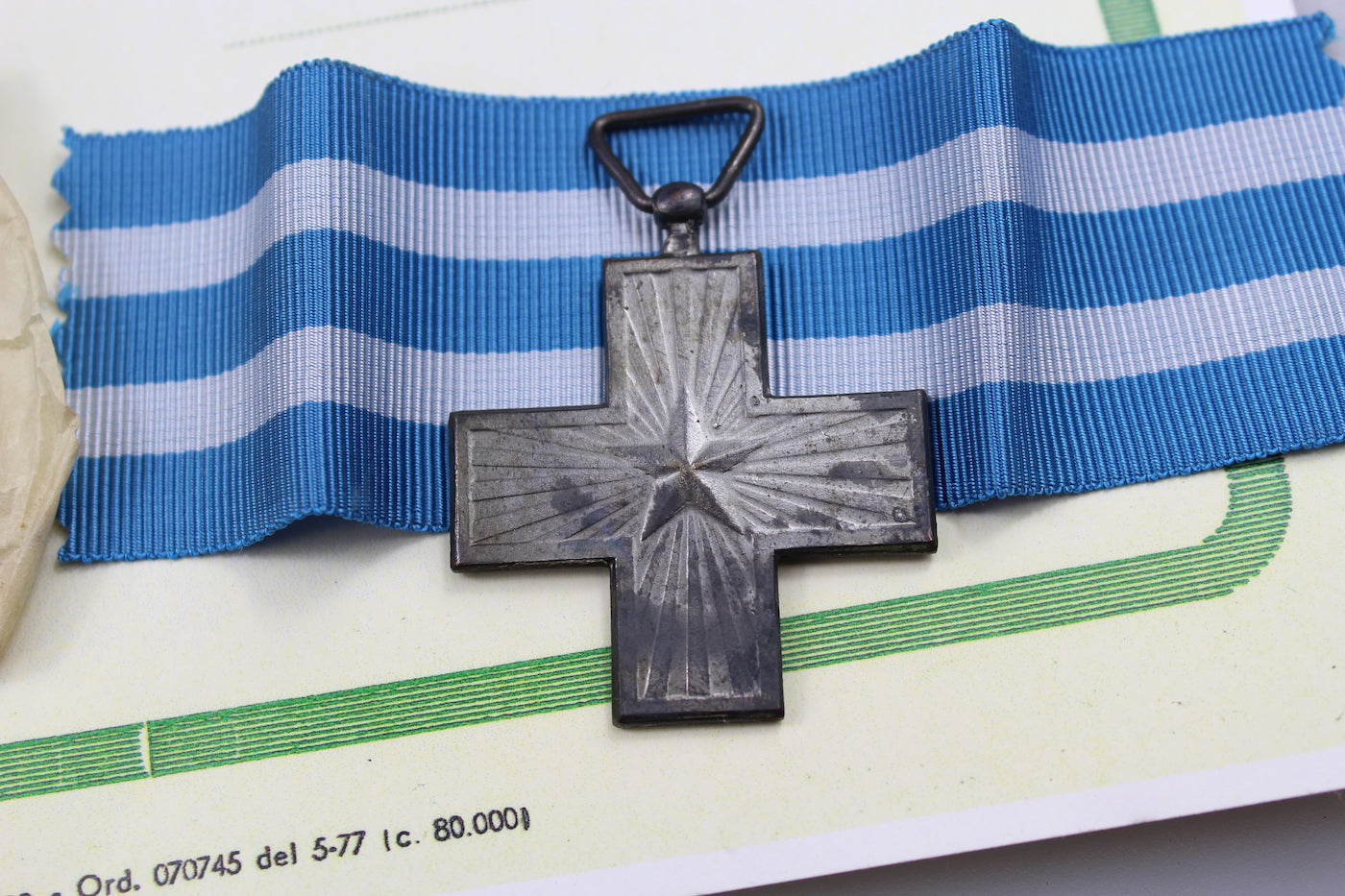 Croce al Merito di Guerra, consegnata nel dopo guerra