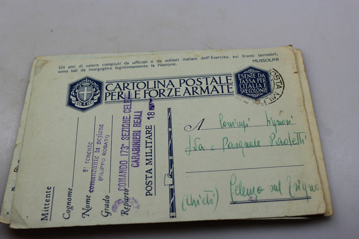 # 3 cartoline postali FFAA