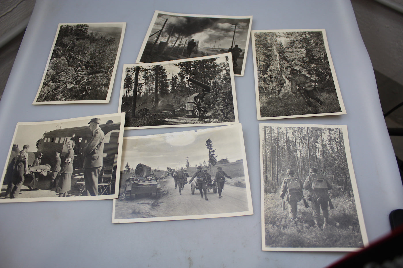 # 7 cartoline postali della serie " Kampf der SS-Gebirgsdivision "NORD" in Karelien -"