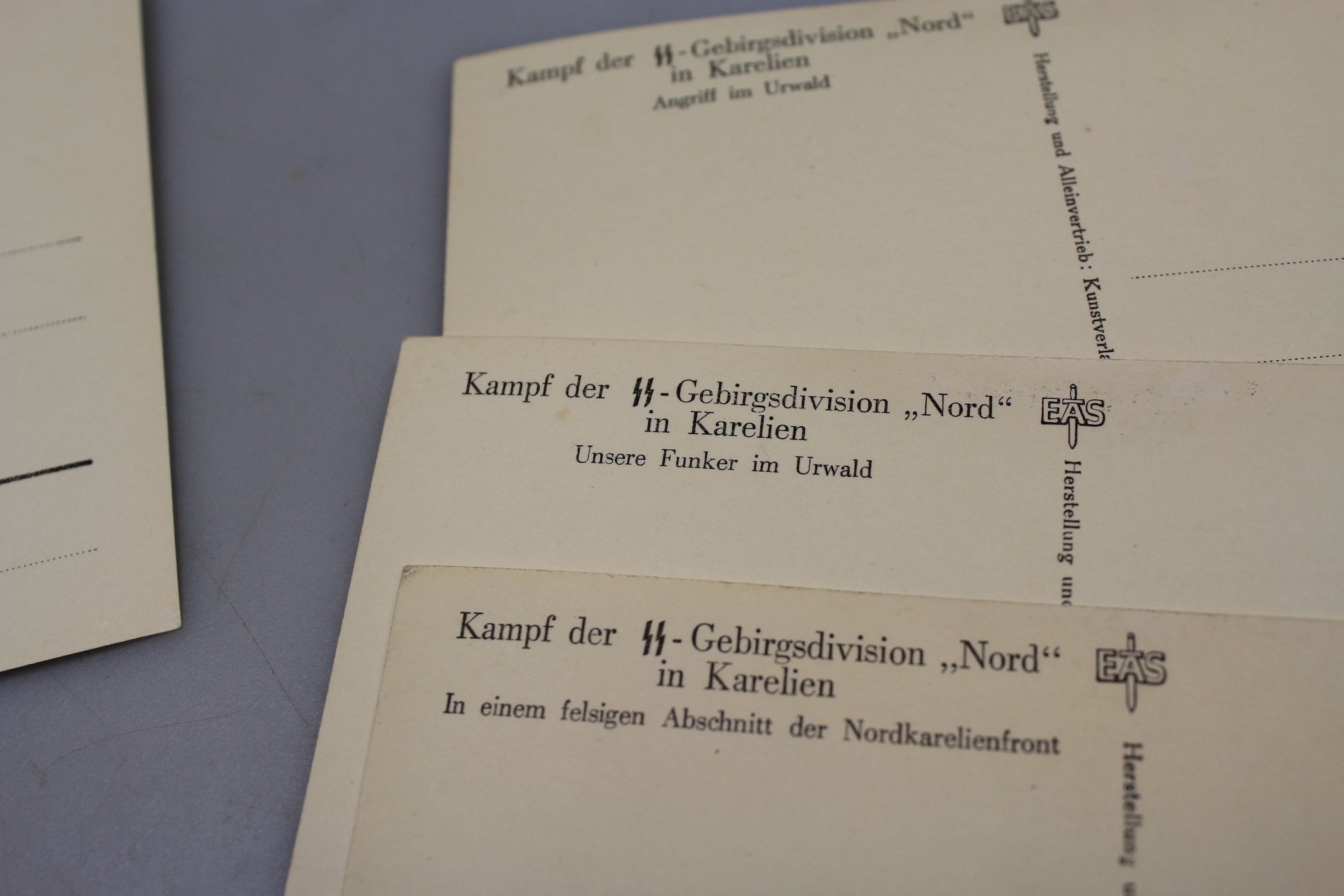 # 7 cartoline postali della serie " Kampf der SS-Gebirgsdivision "NORD" in Karelien -"