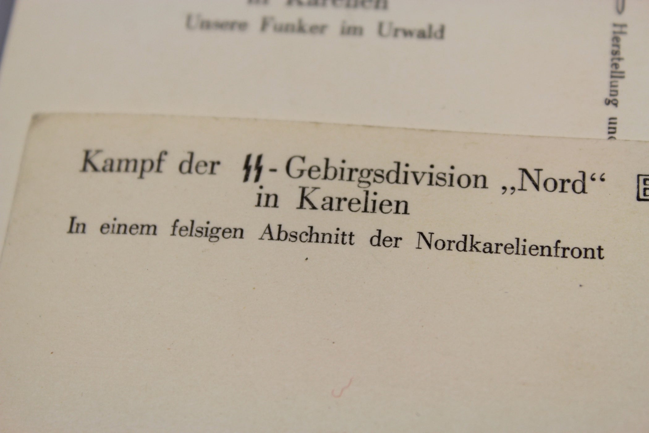 # 7 cartoline postali della serie " Kampf der SS-Gebirgsdivision "NORD" in Karelien -"