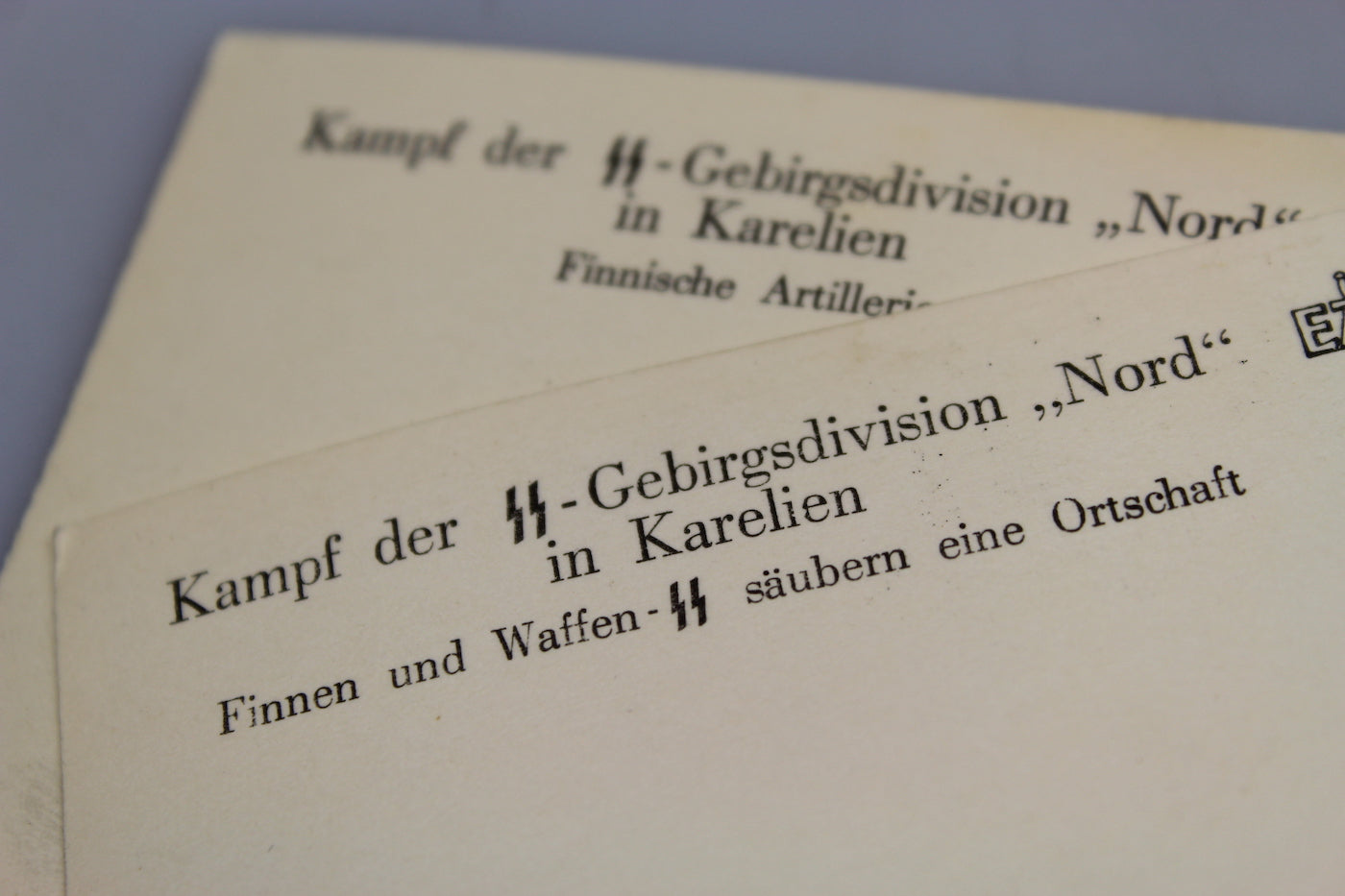 # 7 cartoline postali della serie " Kampf der SS-Gebirgsdivision "NORD" in Karelien -"