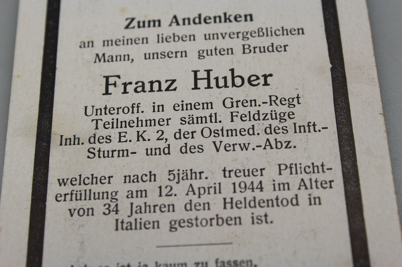#2 Sterbebilder WH caduti in Italia nel 1944