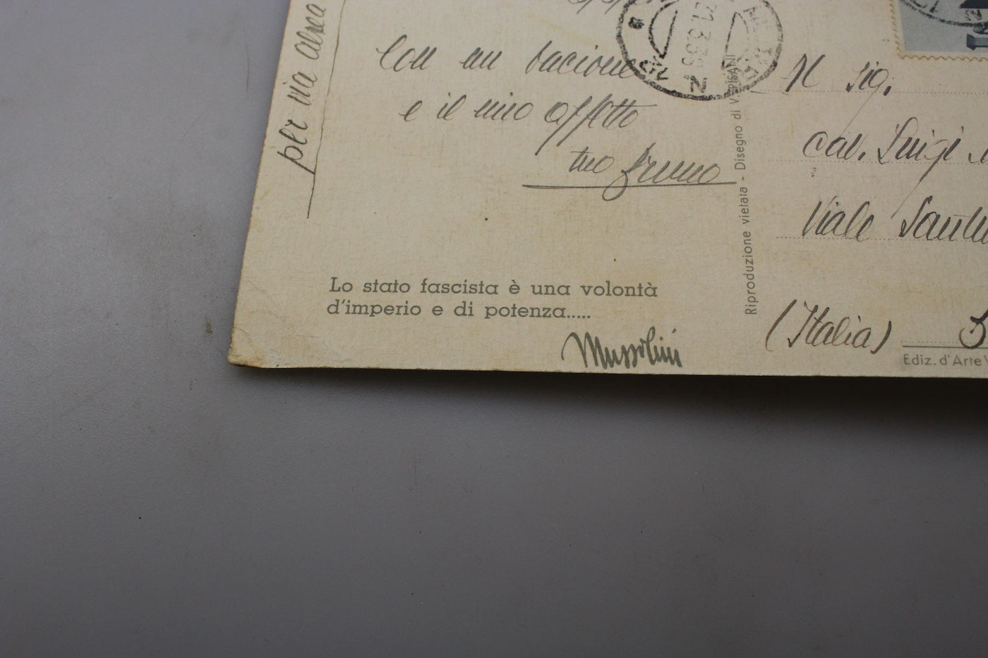 Cartolina coloniale REI (Via aerea Etiopia)
