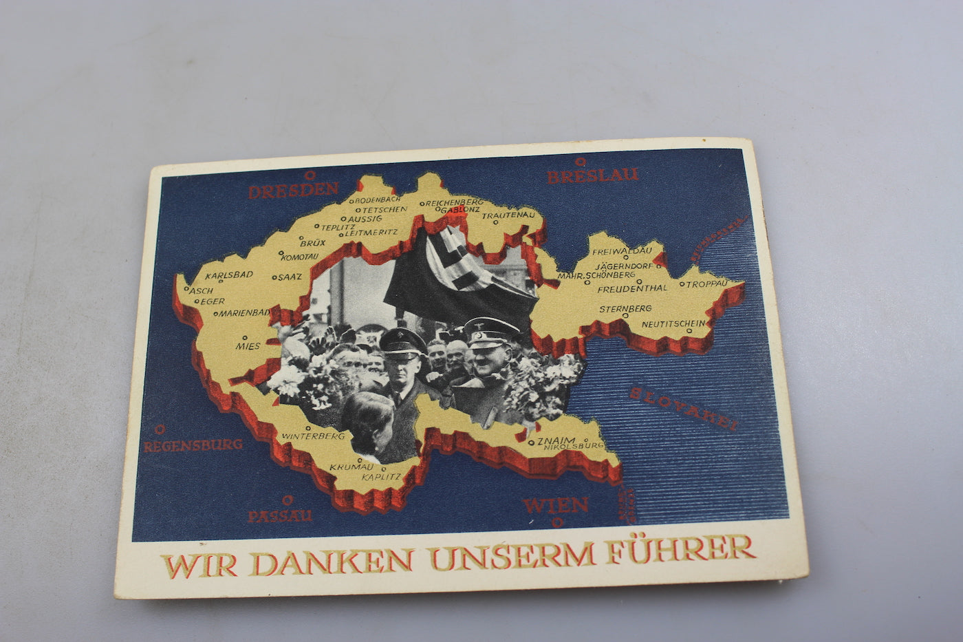 Cartolina commemorativa Annessione dei Sudeti - 1/10/38