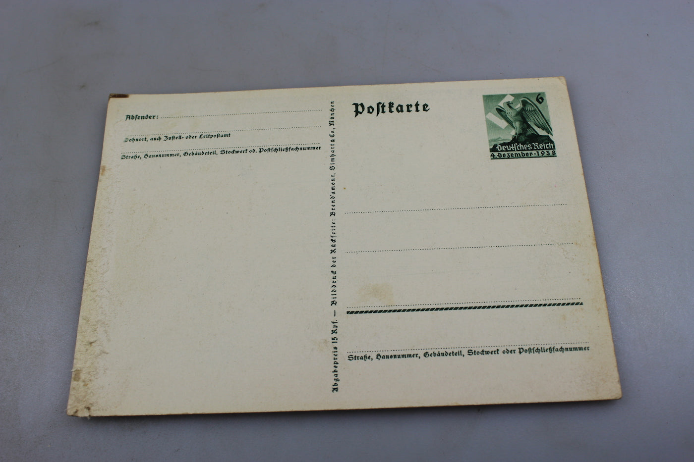 Cartolina commemorativa Annessione dei Sudeti - 1/10/38