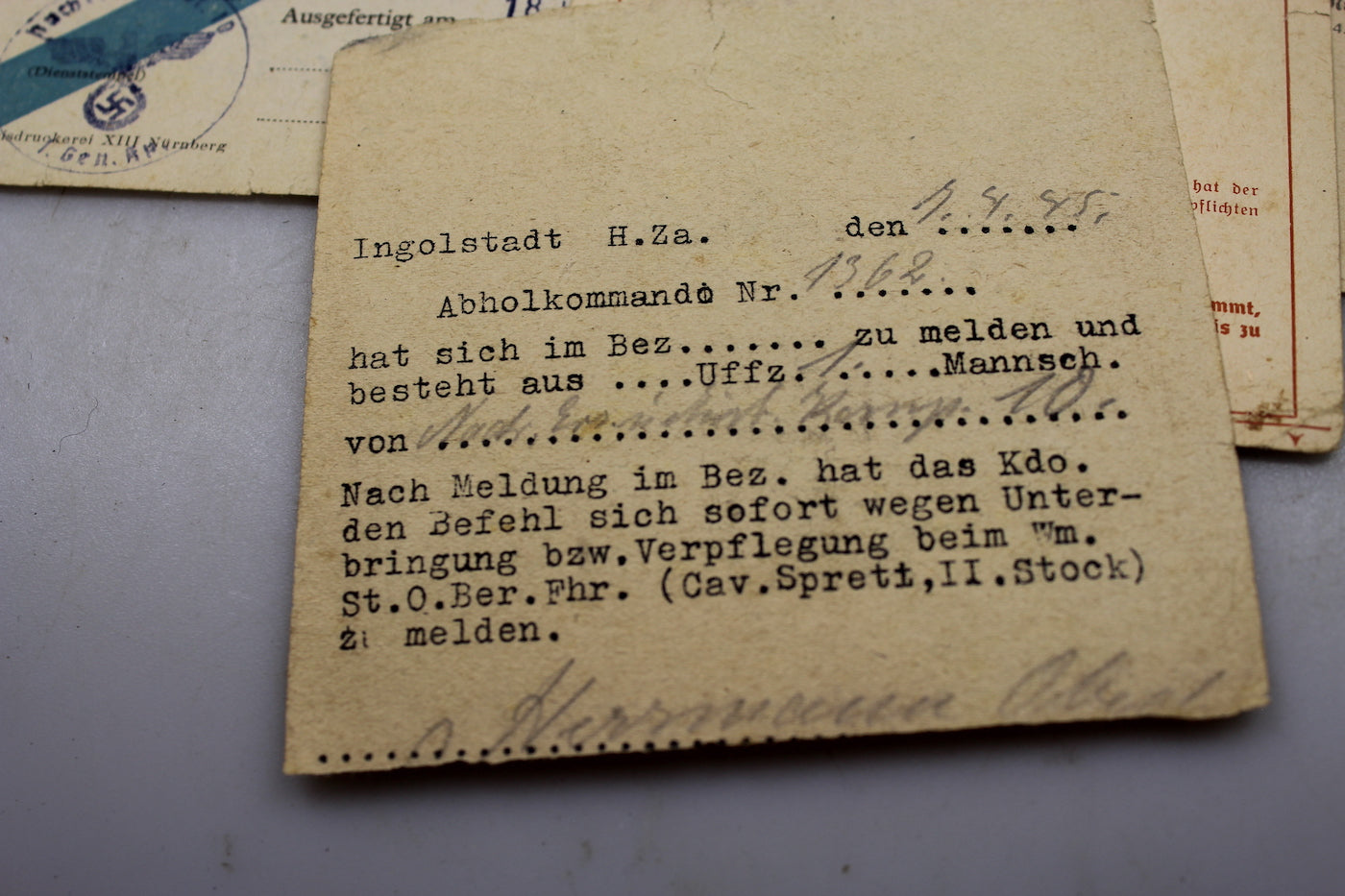 Konvolut documenti WW2