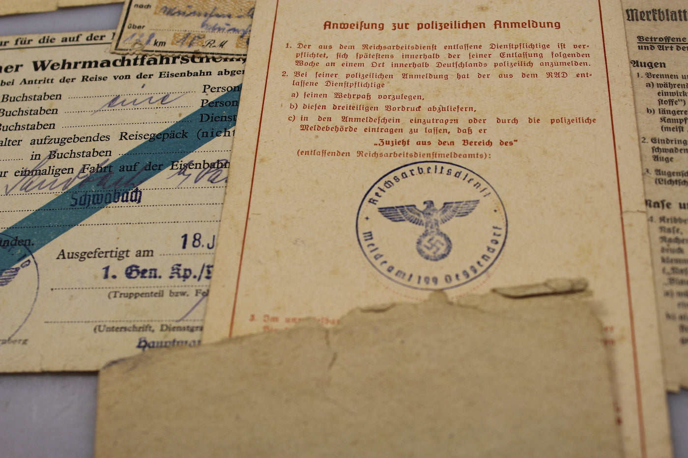 Konvolut documenti WW2