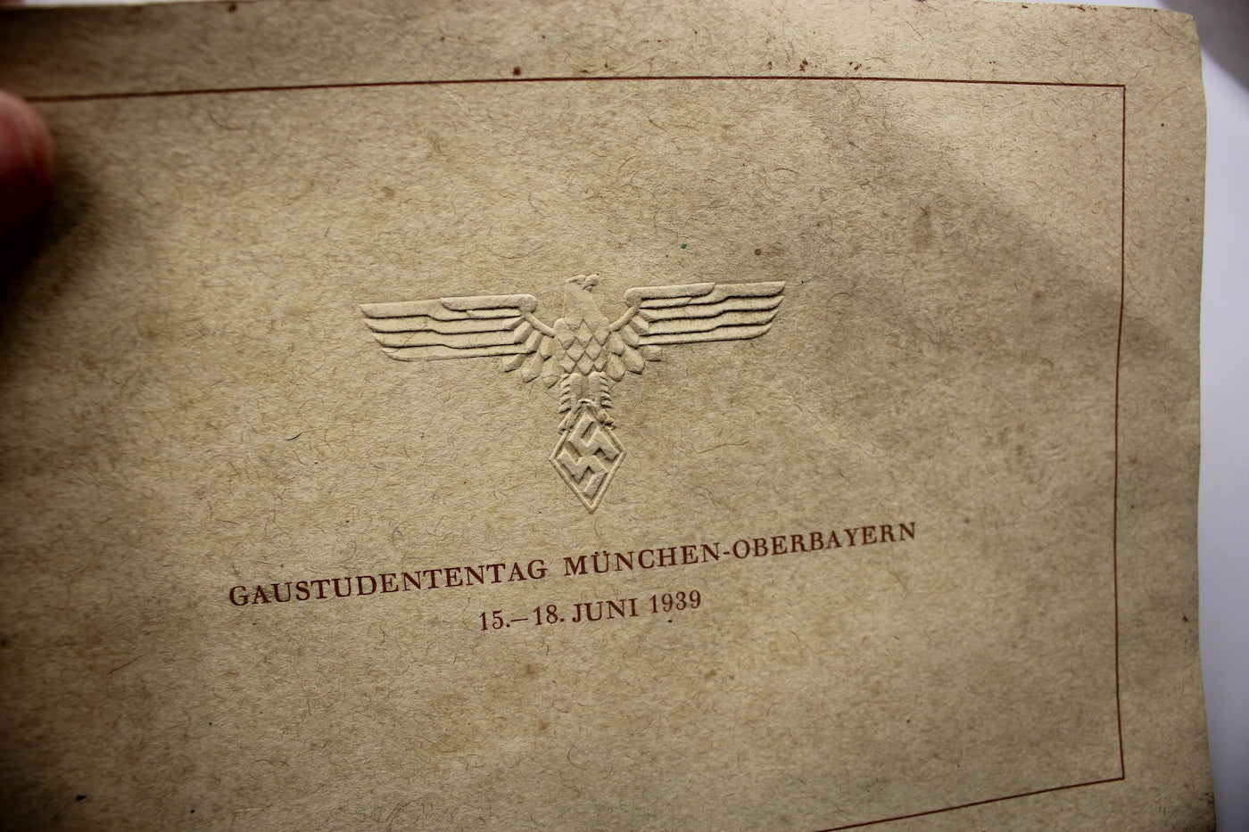 "Gaustudententag Munchen - Oberbayern" 15-18 Juni 1939