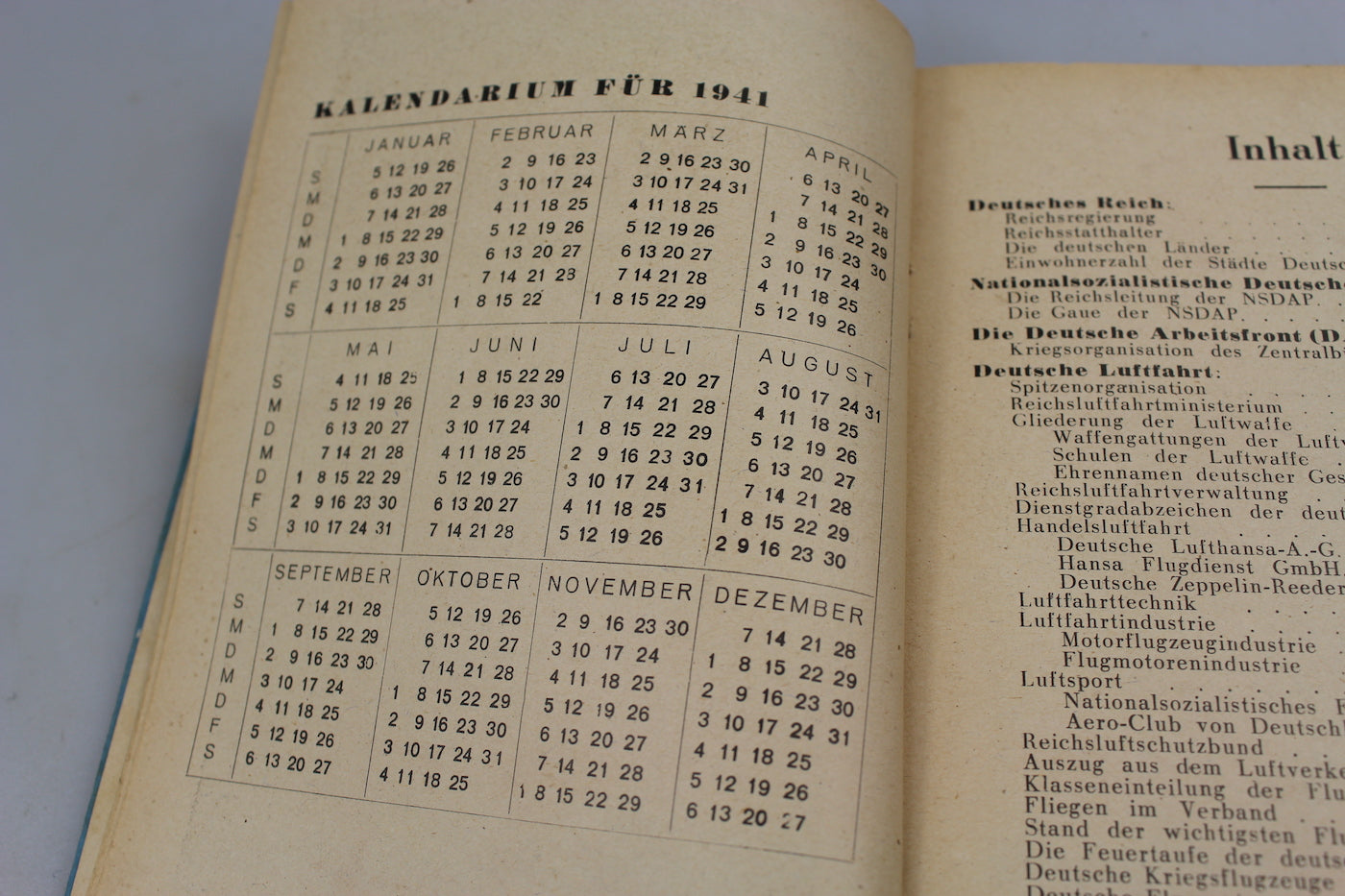"Luftfarth Taschenkalendern 1941"