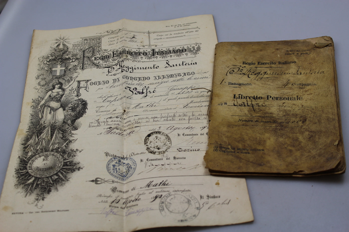 Libretto personale + congedo 1890