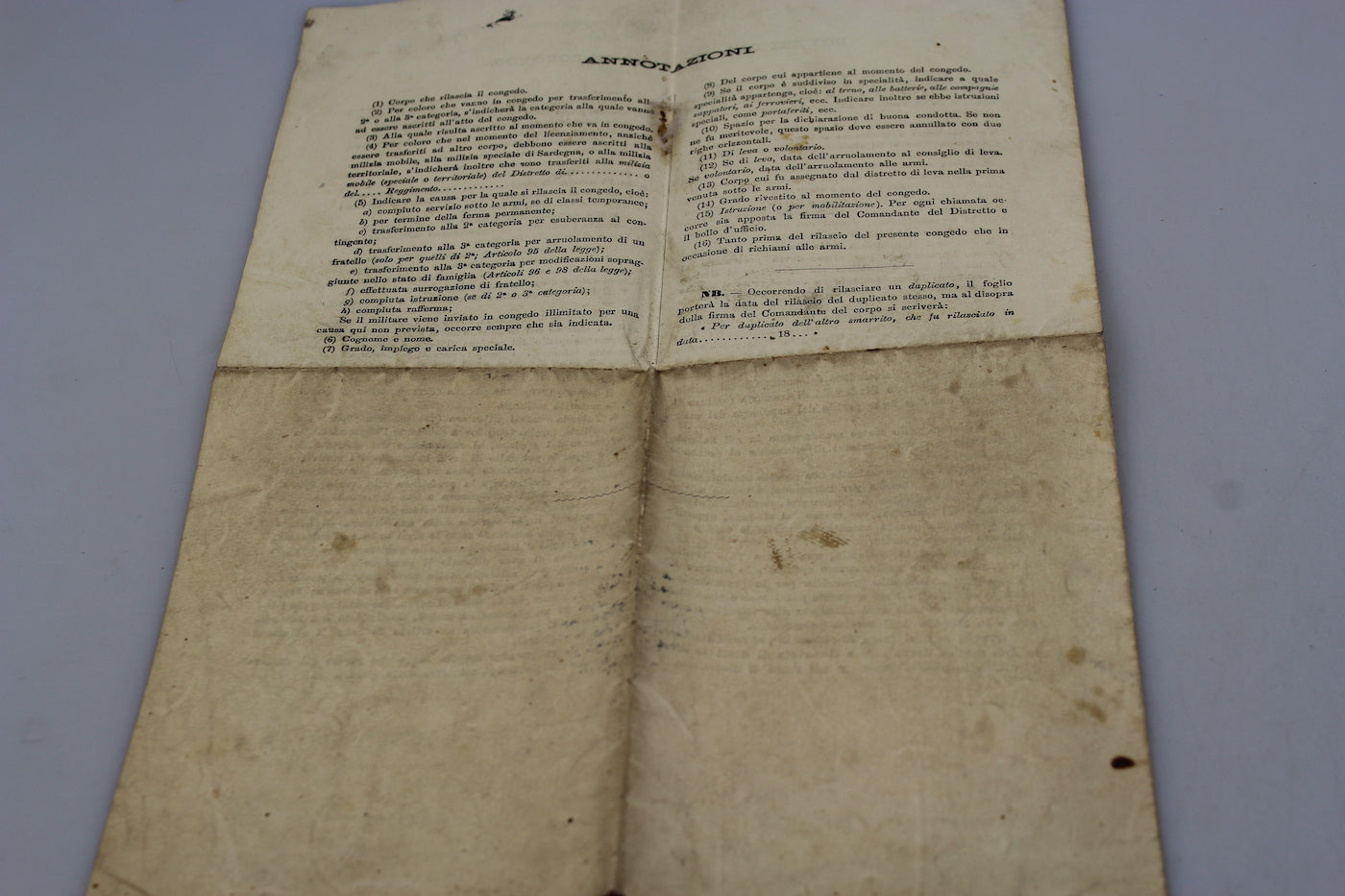 Libretto personale + congedo 1890