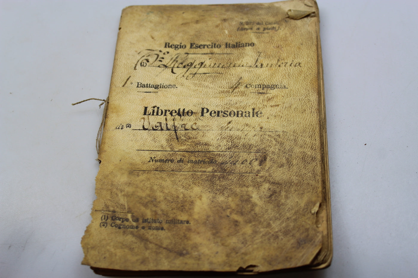 Libretto personale + congedo 1890