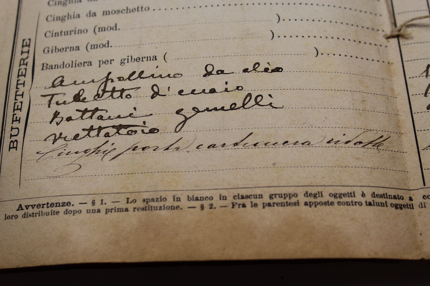 Libretto personale + congedo 1890
