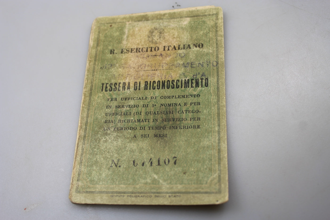 Tessera riconoscimento REI WW2, foto 6