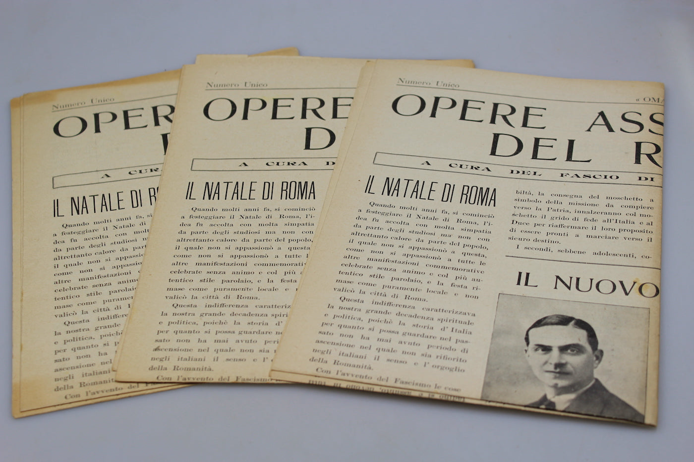 #3 copie del "Opere assistenziali del Regime" 21/4/1932