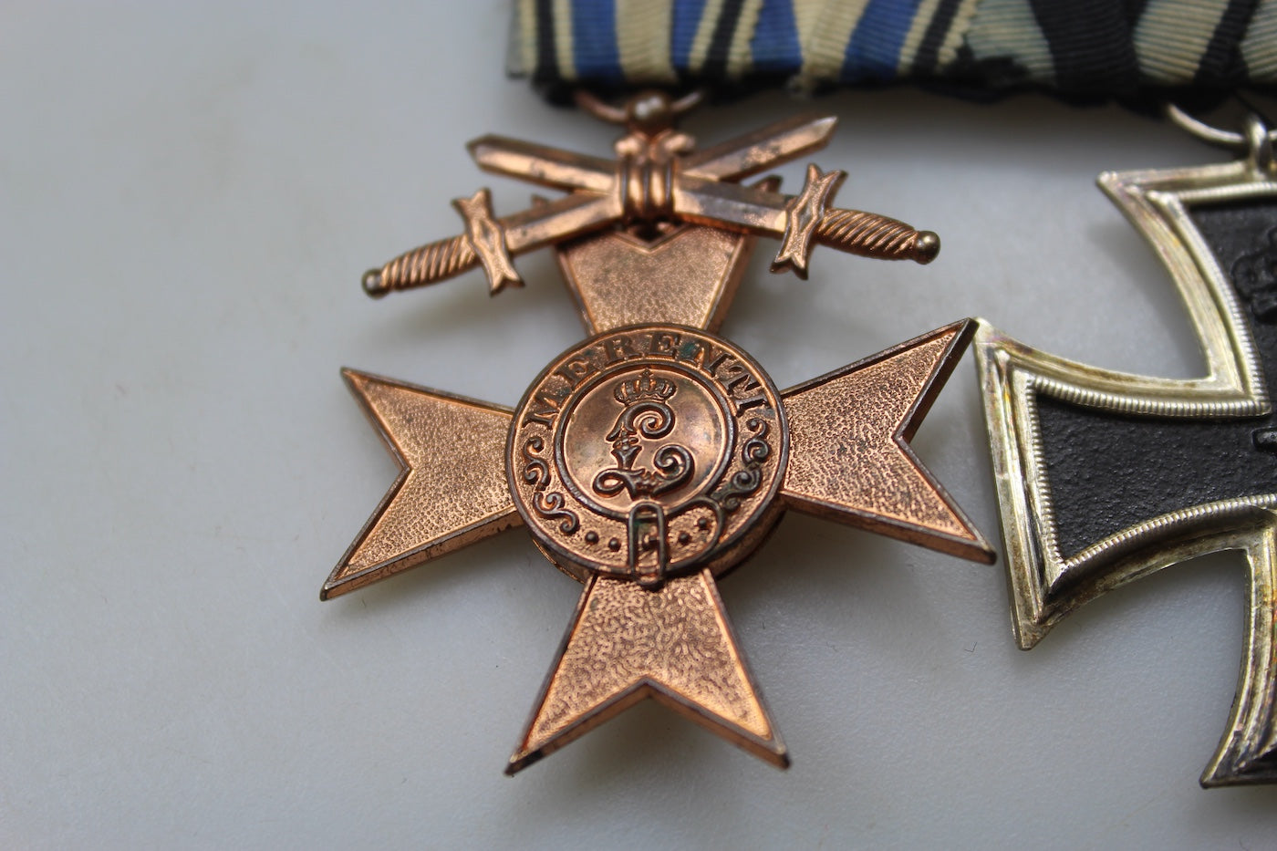 Spange con due decorazioni WW1