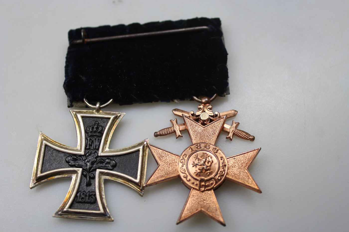 Spange con due decorazioni WW1