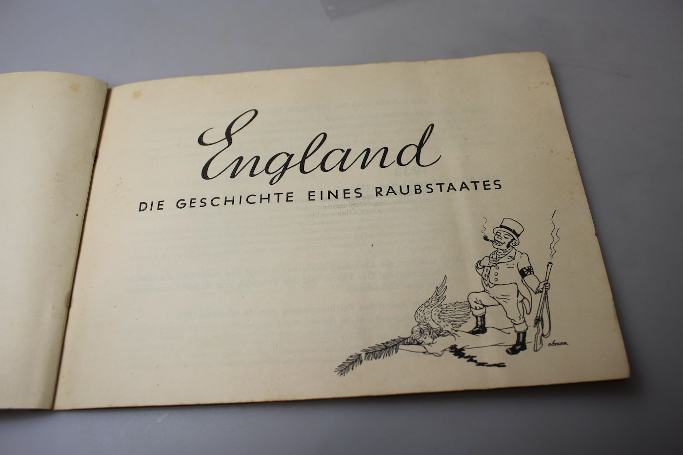 "Plutokratie England" 1939/40 - Brochure propaganda Tedesca anti Inglese WW2