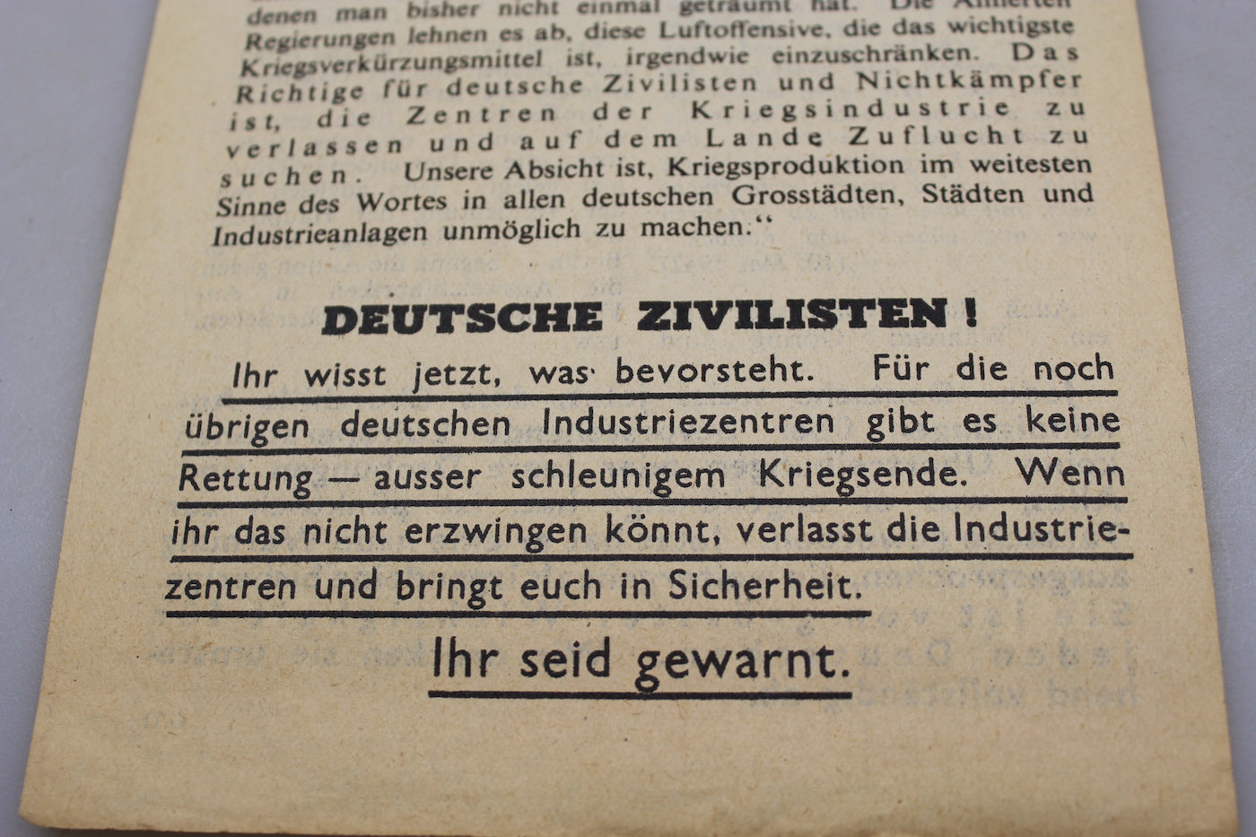 Volantino di propaganda anti-nazi