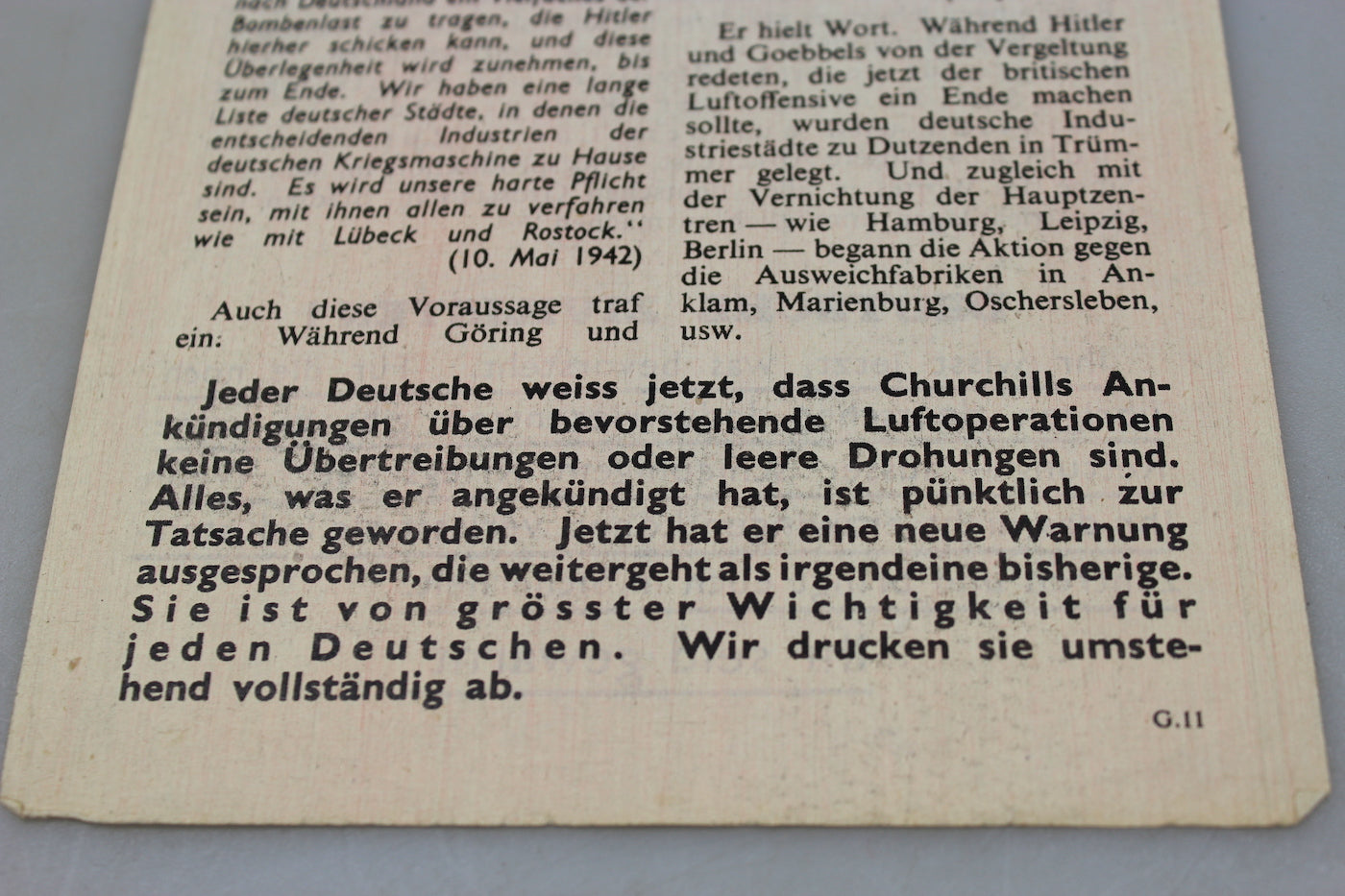 Volantino Alleato WW2 di propaganda anti-nazi