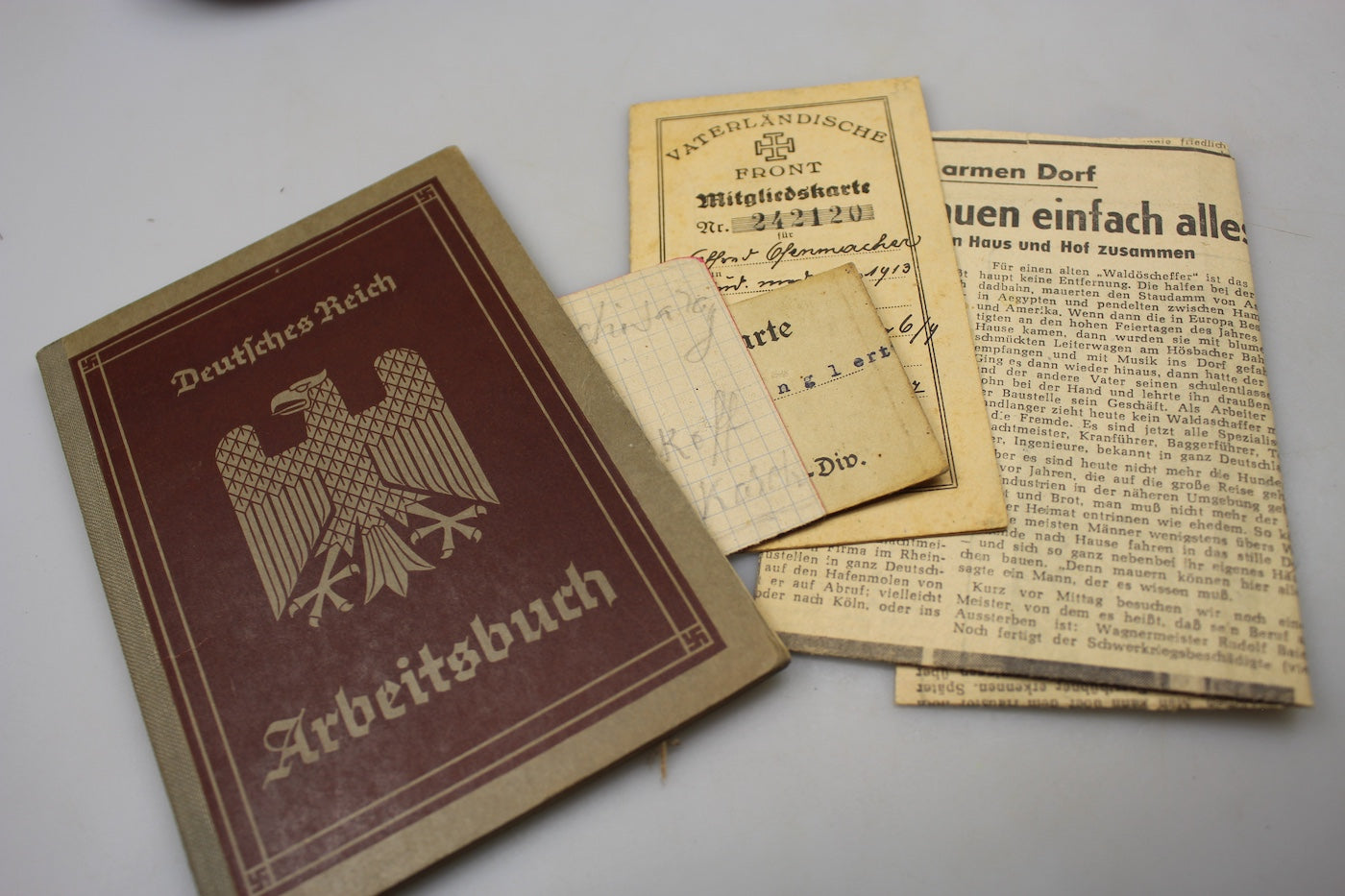 Arbeitsbuch + Vaterlandische Front anni 30/40