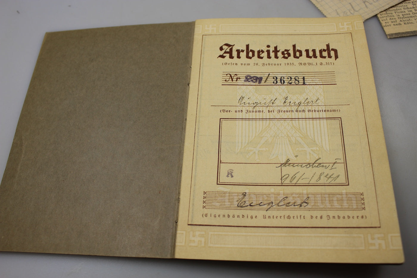 Arbeitsbuch + Vaterlandische Front anni 30/40, foto 2