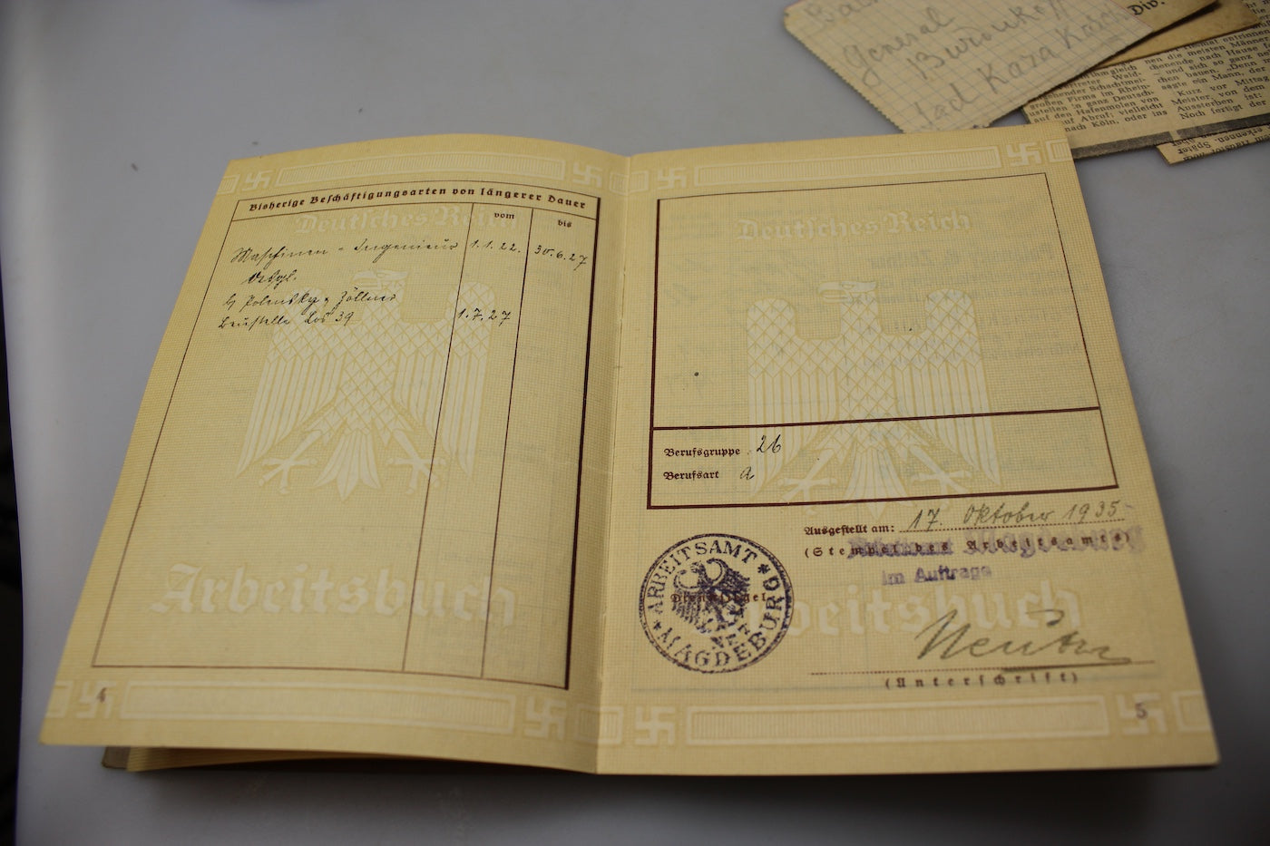 Arbeitsbuch + Vaterlandische Front anni 30/40
